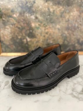 Thursday Boot Co. The Penny Loafers Black Leather Womens Size 10.5